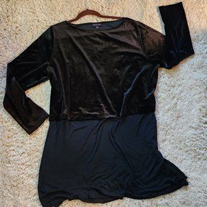 J.Jill Velvet & Knit Split Side Long Tunic sz XL